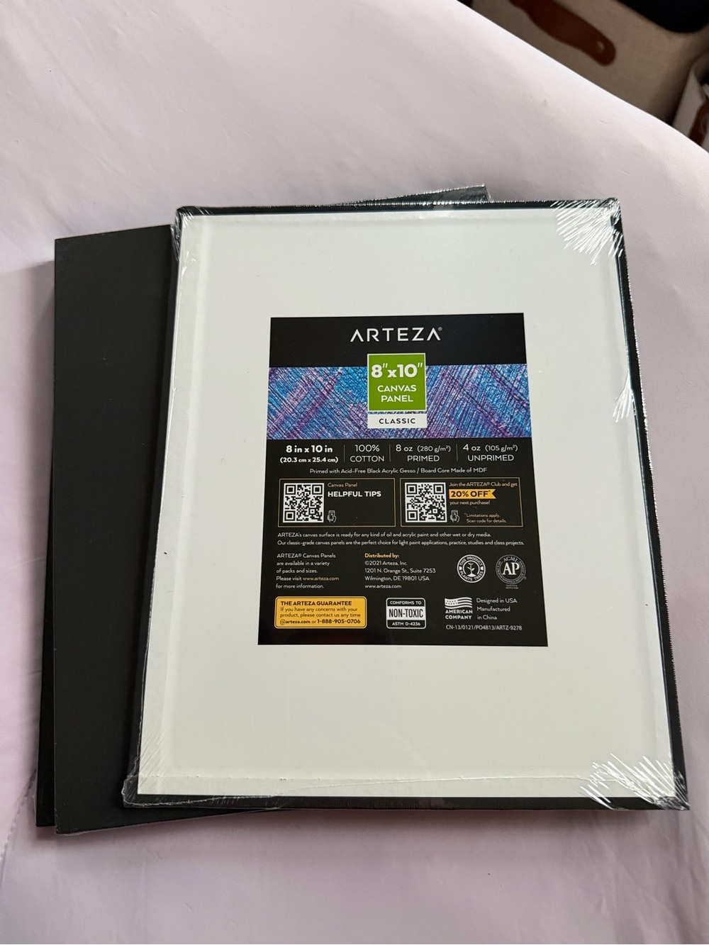 8 x 10 Black Canvas Panels - Classic